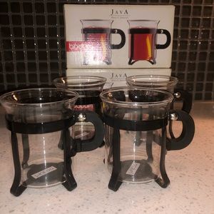 4 Bodum Java Tea glasses in black